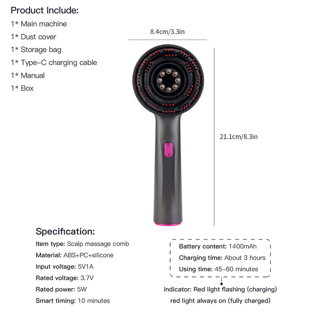 FIVOX LumiScalp™ – Infrared Oil Comb & Scalp Massager